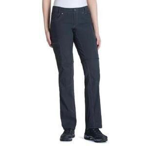 KUHL Women's 12 R Kliffside Convertible Hiking Pant Shorts Charcoal Gray Outdoor